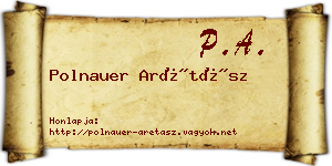 Polnauer Arétász névjegykártya